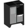 Mobilier d'atelier bas pour poubelle et essuie tout