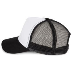 Casquette trucker 5 panneaux Noir et White
