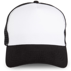 Casquette trucker 5 panneaux Noir et White