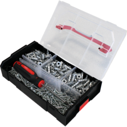 Mallette 200 chevilles autoforeuses RamTwist pose rapide - Vendue avec 1 tournevis et 200 vis