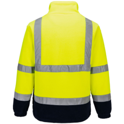 Polaire haute visibilité double filet HiVis bicolore jaune /marine