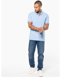 Polo homme K254 manches courtes 100% coton Sky blue