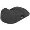 Sabot de portail simple à visser Tirard en composite noir hauteur 40 mm