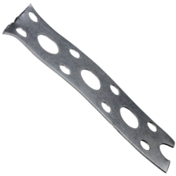 Bande perforée en acier galvanisé - Longueur 17 mm - Épaisseur 0.6 mm - Bobine de 10 m