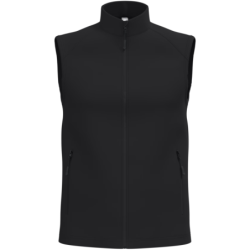 Bodywarmer softshell 2 couches unisexe noir