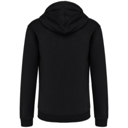 Sweat-shirt zippé K466 Kariban capuche contrastée Noir et Jaune