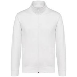 Veste molleton zippée homme K472 blanc