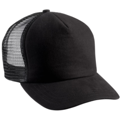 Casquette trucker KP137 à 5 panneaux black / black