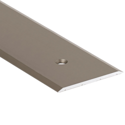 Seuil de porte plat percé en aluminium titane 40 mm x 2.70 m - livré avec vis et chevilles