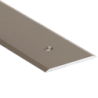 Seuil de porte plat percé en aluminium titane 40 mm x 2.70 m - livré avec vis et chevilles
