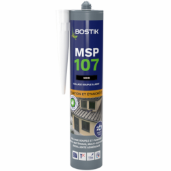 Mastic colle d'étanchéité polymère support humide MSP 107 cartouche 290ml