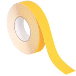 Bande adhésive antidérapante jaune pour intérieur largeur 36 mm longueur 18.30 m épaisseur 1 mm