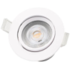Spot LED encastrable 5W tête inclinable A+ finition blanc