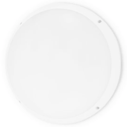 Hublot rond LED intégrée 17W intérieur ou extérieur finition blanc
