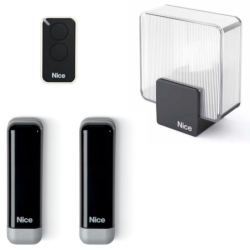Motorisation NICE RETROKIT avec 4m de crémaillères et 1 télécommande pour portail 400 kg max