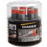 Coffret 7 douilles power SW avec bille Diager Attachement DIN 3126 E 6,3