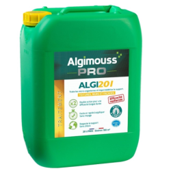 Traitement fongicide et imperméabilisant toitures murs et façades Algi201 Algimouss