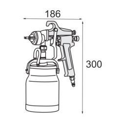 Pistolet de peinture industrie Pro 1L buse 1,8 mm Lacme