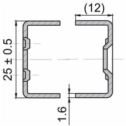 Crémaillère double perforation 2060mm