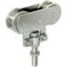 Monture fixation sur chant 0255A capacité 150 kg pour rail 50x40 (prix à l'unité)