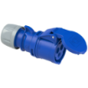 Prise mobile 16A femelle Ph+N+T 230V CEI 6h IP44 bleu connexion à vis