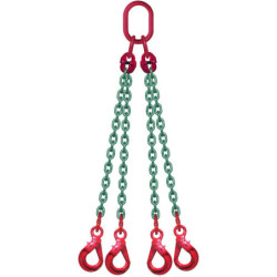 Elingue chaîne diamètre 8 mm 4 brins CMU 4.25T longueur 1.2 m