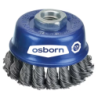 Brosse coupelle abrasive Osborn écrou M14 x 2.0 mèches torsadées