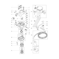Pince de verrouillage Makita VC2012L, VC2512L, VC3011L