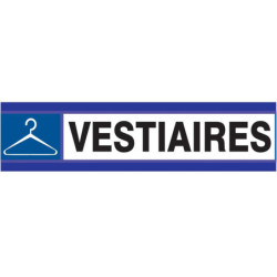 Plaquette signalétique 180 x 45 mm PS Choc Vestiaire