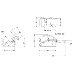 Support porte outils à sangle Ø28 à 50 mm acier zingué sangle caoutchouc