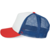 Casquette Trucker 5 panneaux White / French Red / Reflex Blue