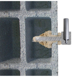 Gond chimique parpaing double volet noir fer à béton 12x125 mm clavette de 14 mm
