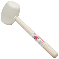 Maillet en caoutchouc blanc rond et plat Rubi