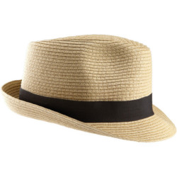 Chapeau Panama K-Up bande noire amovible