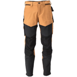 Pantalon de travail avec poches genouillères MASCOT Brun/Noir