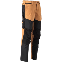 Pantalon de travail avec poches genouillères MASCOT Brun/Noir