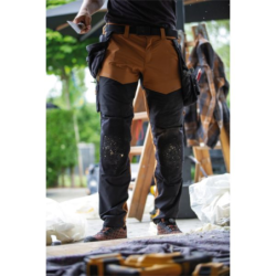 Pantalon de travail avec poches genouillères MASCOT Brun/Noir