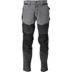 Pantalon de travail avec poches genouillères MASCOT Noir/Gris