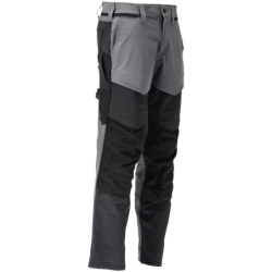 Pantalon de travail avec poches genouillères MASCOT Noir/Gris