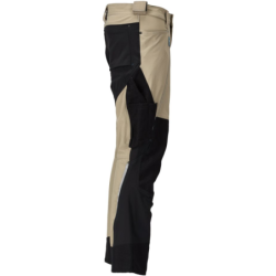 Pantalon de travail avec poches genouillères MASCOT Noir/Sable
