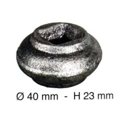 Bague acier estampé pour barreau Ind.i.a. Ø 40 mm H 23mm trou pour barreau Ø14 mm - Foro