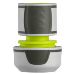 Raccord rapide universel pour tuyau arrosage - Ø 12,5 à 19 mm - Plastique bi-matière noir