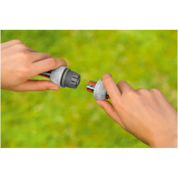 Raccord réparateur tuyau arrosage - Gardena - Ø 13 mm et 15 mm - Manchon à visser sans outil