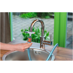 Adaptateur raccord arrosage robinet intérieur cuisine salle de bain - F mâle et femelle - Gardena