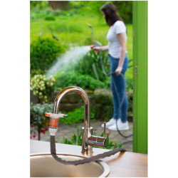 Adaptateur raccord arrosage robinet intérieur cuisine salle de bain - F mâle et femelle - Gardena