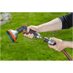 Raccord rapide avec fonction aquastop Premium - Gardena - Pour tuyau arrosage Ø 19 mm