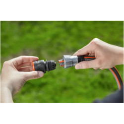 Raccord rapide avec fonction aquastop Premium - Gardena - Pour tuyau arrosage Ø 19 mm