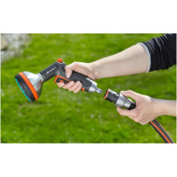 Raccord rapide avec fonction aquastop Premium - Gardena - Pour tuyau arrosage Ø 19 mm