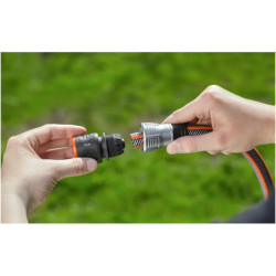 Raccord rapide avec fonction aquastop Premium - Gardena - Pour tuyau arrosage Ø 19 mm