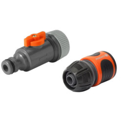 Ensemble raccords arrosage pour tuyau microporeux Ø 13 mm avec régulateur débit - Gardena